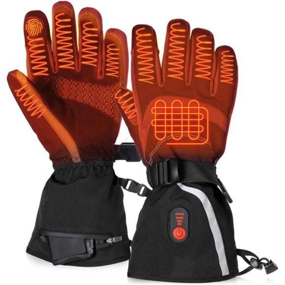 New Heated Gloves for Men Women, Rechargeable Electric Gloves with Battery - Picture 1 of 7